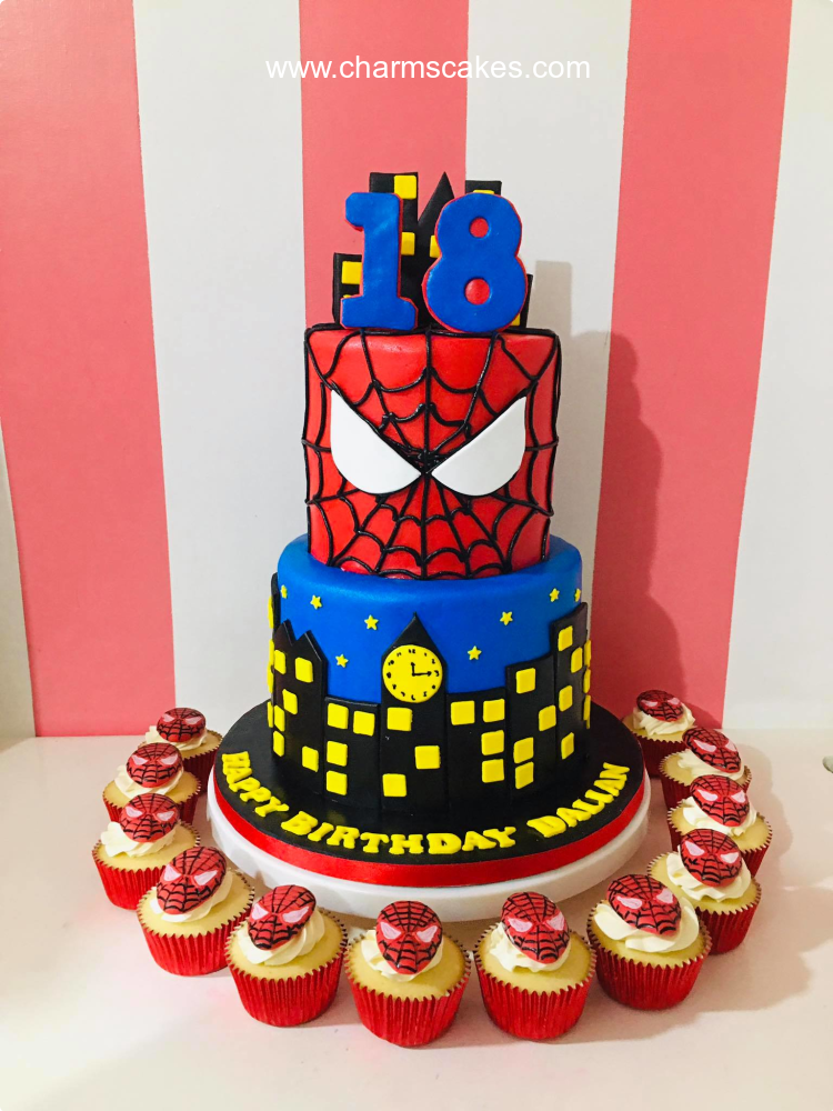 3 Tier Spiderman Cake| Order 3 Tier Spiderman Cake online | Tfcakes